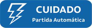 Adesivo Segurança Cuidado Partida Automática Vinil 0.10mm 27x8,5cm 4x0 Laminação Fosca Corte Reto 