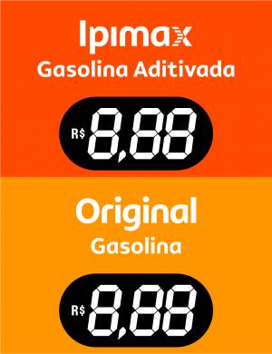 BA Gasolina Aditivada e Original Gasolina Vinil 0.10mm Aplicado em Poliondas 3mm 100x130cm 4x0  Corte Reto 