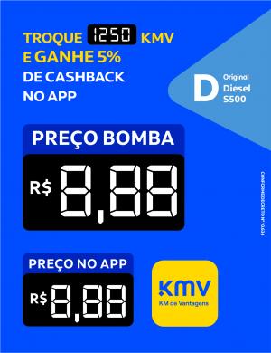 BA KMV Diesel S500 Vinil 0.10mm Aplicado em Poliondas 3mm 100x130cm 4x0  Corte Reto 