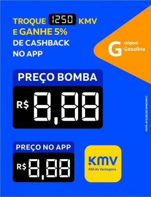 BA KMV Original Gasolina Vinil 0.10mm Aplicado em Poliondas 3mm 100x130cm 4x0  Corte Reto 