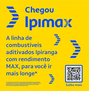 Placa Ponta de Ilha Chegou Ipimax Vinil 0.10mm Aplicado em chapa de P.S 1mm com fita dupla face no verso 49x50cm 4x0  Corte Reto 