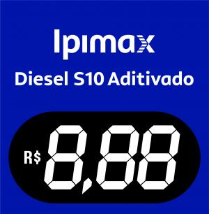 Placa Ponta de Ilha Diesel S10 Aditivado Vinil 0.10mm Aplicado em chapa de P.S 1mm com fita dupla face no verso 49x50cm 4x0  Corte Reto 