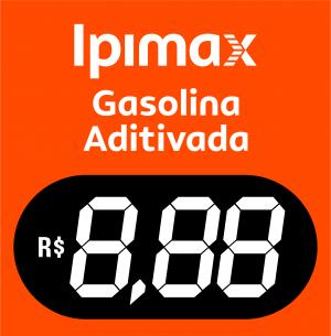 Placa Ponta de Ilha Gasolina Aditivada Vinil 0.10mm Aplicado em chapa de P.S 1mm com fita dupla face no verso 49x50cm 4x0  Corte Reto 