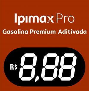 Placa Ponta de Ilha Gasolina Premium Aditivada Vinil 0.10mm Aplicado em chapa de P.S 1mm com fita dupla face no verso 49x50cm 4x0  Corte Reto 